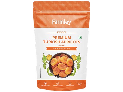 Farmley Premium Turkish Dried Apricots Khumani - Rich In Vitamin A & C, Healthy Snack, 200 g