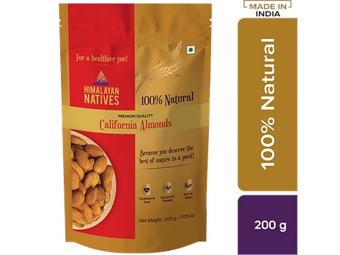 Himalayan Natives Almonds - Premium & Natural, High Quality, 200 g