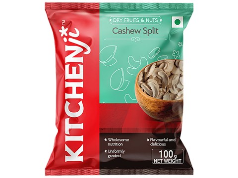 Kitchenji Cashew - Split, Loaded With Nutrients, 100 g