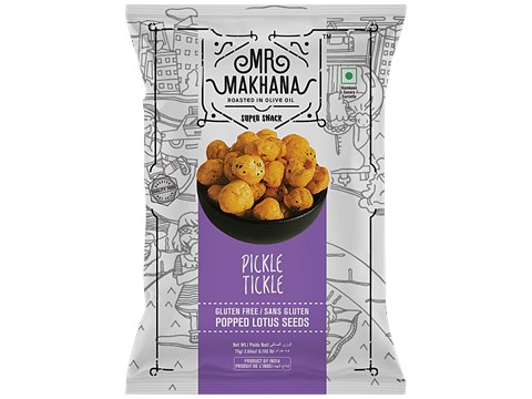 MR. MAKHANA Pickle Tickle - Popped Lotus Seeds, Roasted In Olive Oil, Gluten-free, 75 g