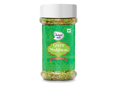 Delight Nuts Green Mukhwas Mouth Freshener - Helps Boost Immunity & Digestion, 150 g