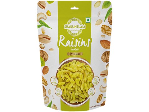 SHAKUNTLAM Green Raisins Seedless, 250 g