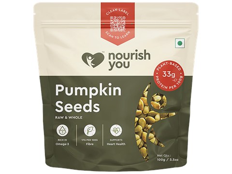Nourish you Certified Organic - Pumpkin Seeds/Kumbalakayi Bija, 100 g