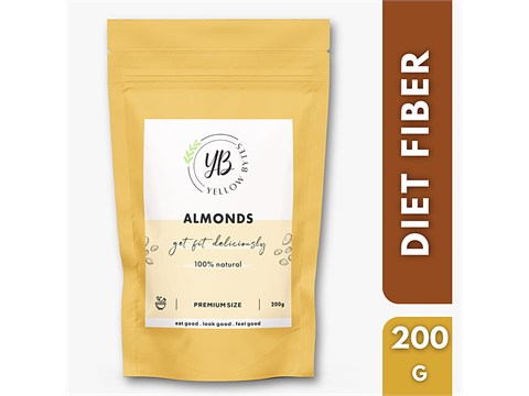 Yellow Bytes Premium Extra-Large Californian Almonds, 200 g
