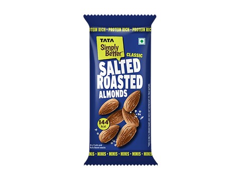 Tata Simply Better Classic Salted Roasted Almonds, 23 g