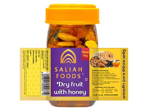 SALIAH FOODS Dry Fruit With Honey, 250 g
