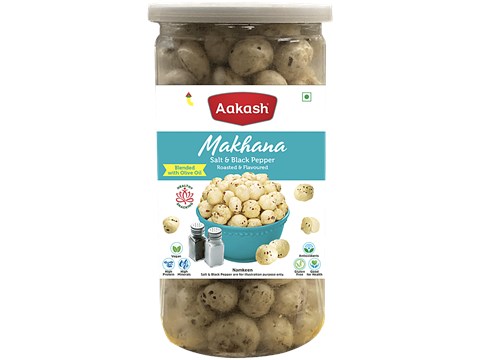 Aakash Salt & Pepper Roasted Makhana, 80 g