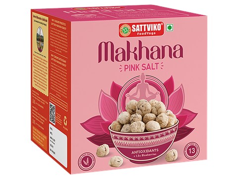 Sattviko Peri Peri & Pink Salt Makhana, 50 g