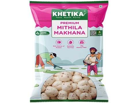 Khetika Premium Mithila Raw Makhana/Foxnut/Phool Makhana, 200 g