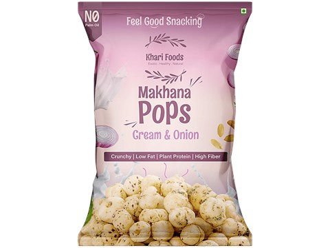 Khari Foods Cream & Onion Makhana Pops, 25 g