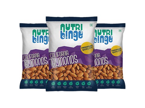 Nutri Binge Premium California Almonds, 100 g