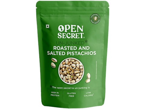 Open Secret Un-Junked Roasted & Salted Pistachios, 200 g