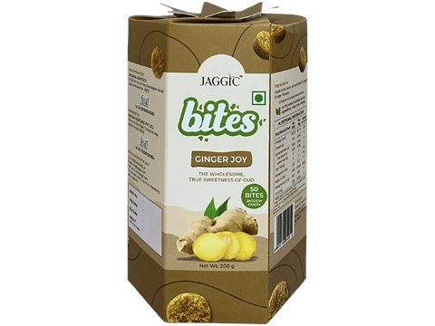 Jaggic Jaggery Candy Bites - Ginger Joy, 200 g