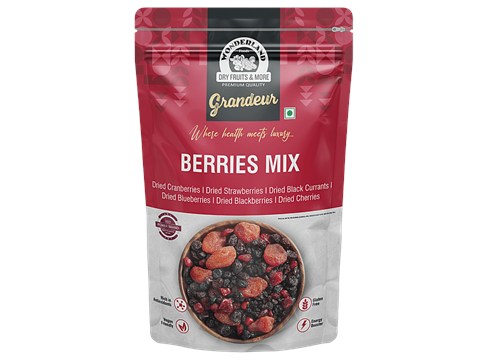 Wonderland Foods Berries Mix Of All Dried Cranberries, Strawberries, Black Currant, Blueberries, Blackberries, Cherries, 200 g