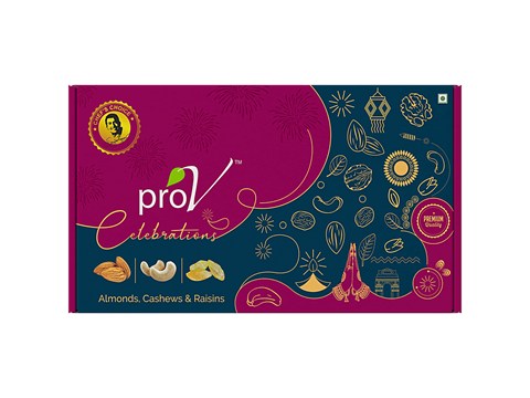 ProV Celebrations Dry Fruit Gift Pack - Almonds, Cashews, Raisins, 300 g