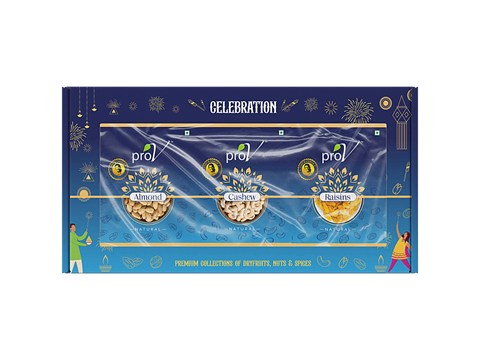 ProV Celebration Dry Fruit Gift Pack - Almonds, Cashews, Raisins, 600 g