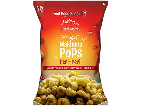 Khari Foods Peri Peri Makhana Pops, 50 g