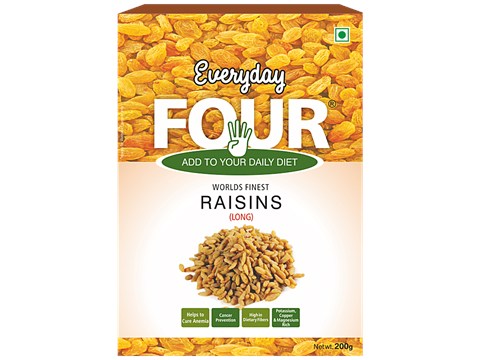Everyday Four Golden Raisins - Long, Helps In Anaemia, Prevents Cancer, Rich In Dietary Fibre, 200 g