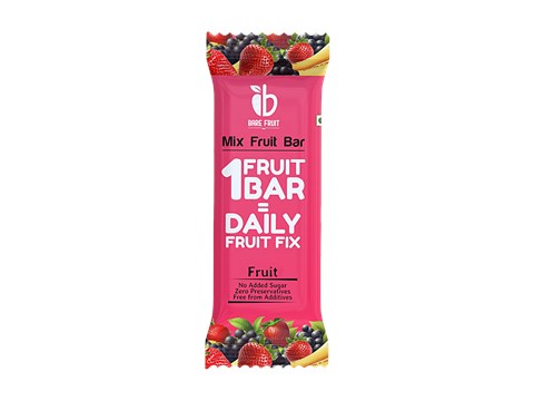 Bare Fruit Mix Fruit Bar - Grapes, Banana, Strawberry, 25 g