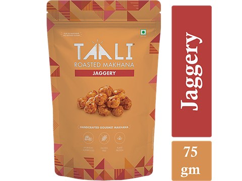 Taali Roasted Makhana - Jaggery, Plant Protein, Gluten Free, Healthy Snacking, 75 g