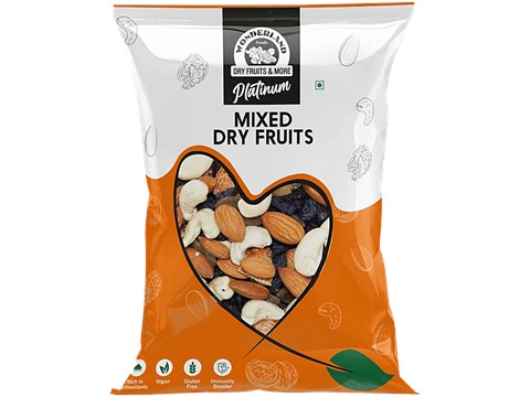 Wonderland Foods Platinum Mix Dry Fruits, 200 g