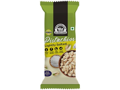 Wonderland Foods Pistachios, Lightly Salted, 20 g