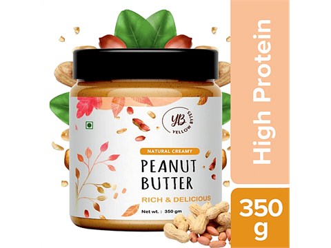 Yellow Bytes Peanut Butter - Natural Creamy, 350 g