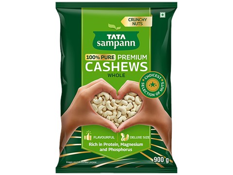 Tata Sampann Pure Premium Cashews Whole, 900 g