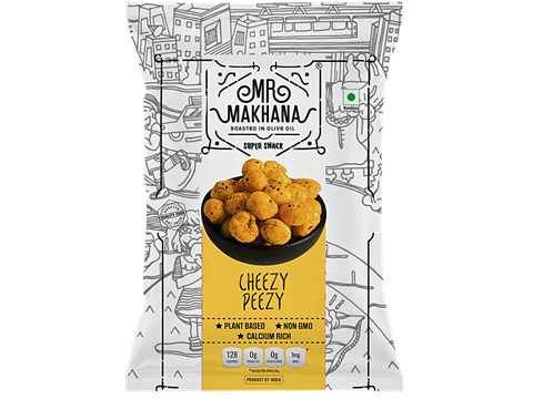 MR. MAKHANA Cheesy Peezy - Popped Lotus Seeds, Roasted In Olive Oil, Super Snack, 20 g