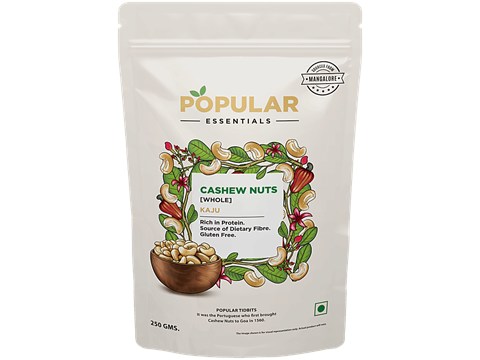 Popular Essentials Cashews Nuts Whole, 250 g