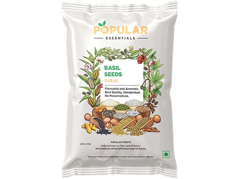 Popular Essentials Basil Seeds/Sabja, 100 g