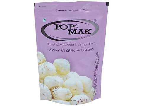 Popmak Roasted Makhana - Sour Cream & Onion, 80 g