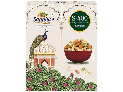 Sapphire Dry Nuts Celebration Gift Pack - Assorted Nuts, 400 g