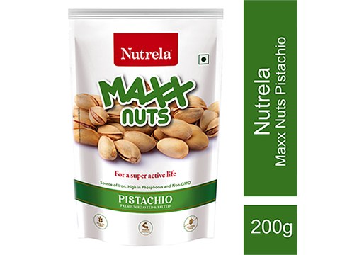 Nutrela Maxx Nuts Pistachio Premium - Roasted & Salted, 200 g