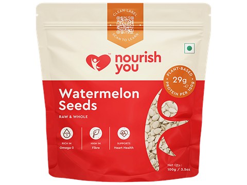 Nourish you Certified Organic - Watermelon Seeds/Kallangadi Bija, 100 g