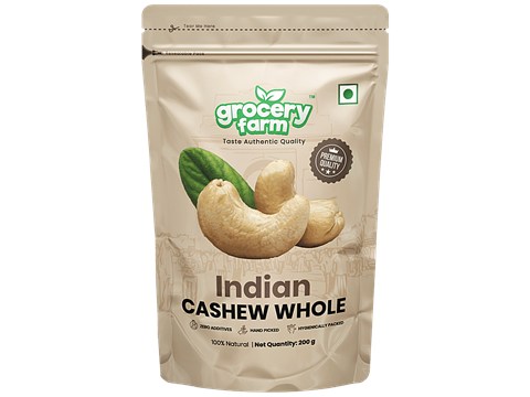 Grocery Farm Indian Cashew Whole - Premium & Hand Picked, Natural, 200 g