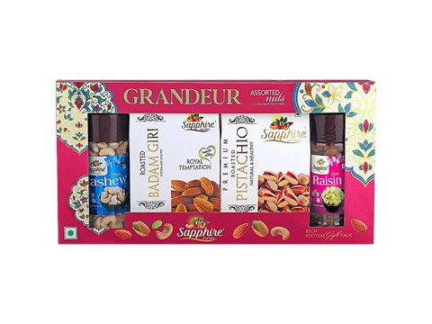 Sapphire Dry Nuts Grandeur Gift Pack - Assorted Nuts, 600 g