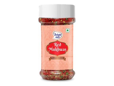 Delight Nuts Red Mukhwas Mouth Freshener - Helps Boost Immunity & Digestion, 150 g