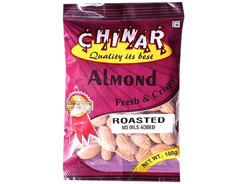 Chinar Almond - Roasted, No Added Oil, Fresh & Crispy, 100 g
