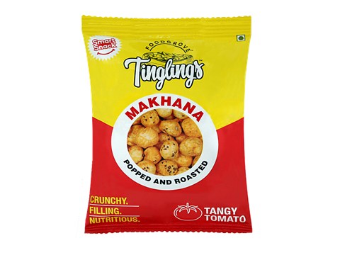 TINGLINGS Popped & Roasted Makhana - Tangy Tomato, 22 g