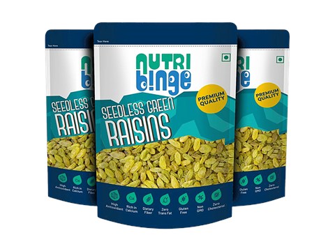 Nutri Binge Seedless Green Raisins, 200 g