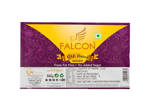 Falcon UAE Dates/Kharjura - Seeded, 500 g