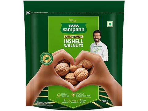Tata Sampann Premium Inshell Walnuts, 500 g