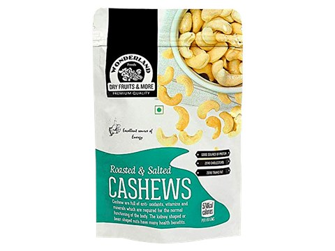 Wonderland Foods Premium Cashews - Roasted & Salted, Healthy Snack Option, 200 g