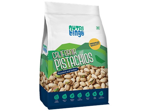 Nutri Binge Roasted & Salted California Pistachios, 200 g