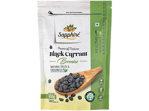 Sapphire Dry Nuts Dried Blackcurrant Berries, 200 g