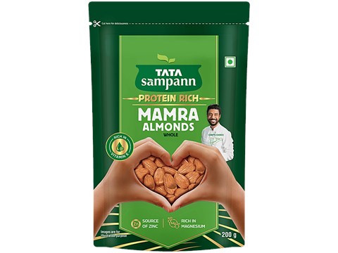 Tata Sampann Protein Rich Mamra Almonds - Whole, 200 g