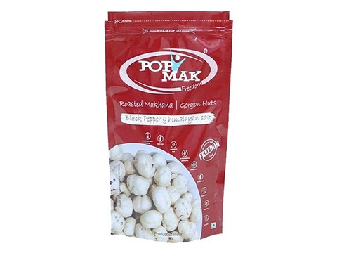 Popmak Roasted Makhana - Black Pepper & Himalayan Rock Salt, 80 g