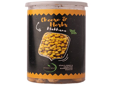Greenland Roasted Makhana - Cheese & Herbs Flavour, Healthy Snack, 75 g