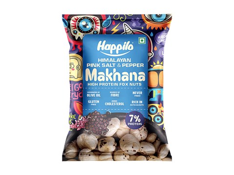 Happilo Himalayan Pink Salt & Pepper Makhana, 20 g